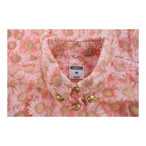 Moschino Jeans Floral Shirt - Large Pink Cotton