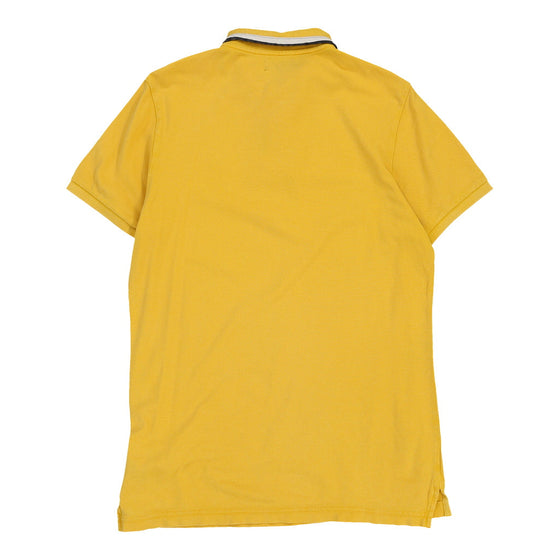 Vintage yellow Napapijri Polo Shirt - mens large