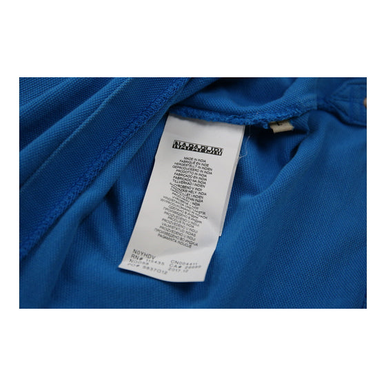 Vintage blue Napapijri Polo Shirt - mens large