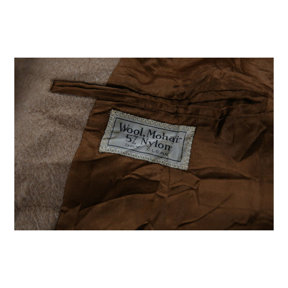 Vintage brown Aquascutum Overcoat - mens x-large