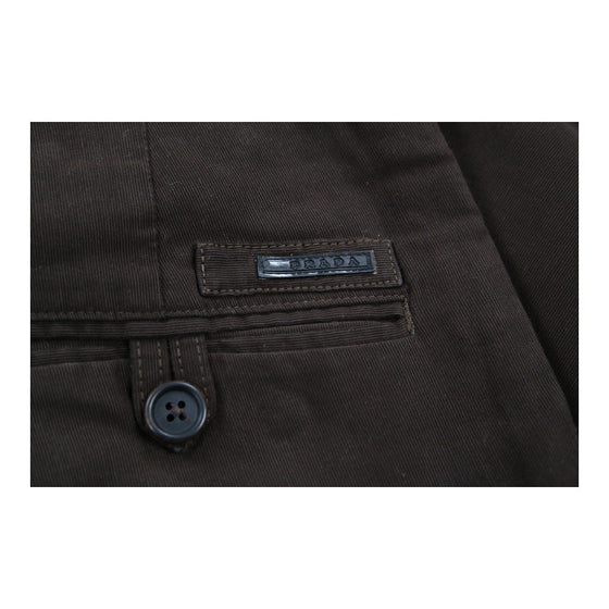 Prada Trousers - 30W UK 10 Brown Cotton