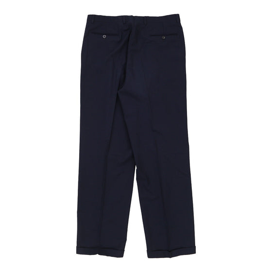 Valentino Trousers - 35W 32L Navy Wool