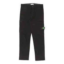  Junior Stone Island Trousers - 31W 28L Black Cotton Blend