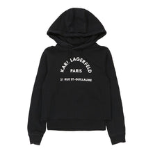  Karl Lagerfeld Spellout Hoodie - Small Black Cotton