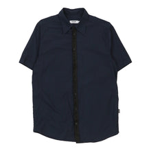  Moschino Short Sleeve Shirt - Medium Navy Cotton