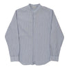 Vintage blue Armani Collarless Shirt - mens x-large