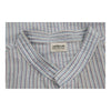 Vintage blue Armani Collarless Shirt - mens x-large