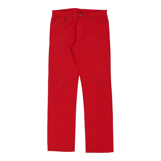 Miu Miu Trousers - 34W UK 14 Red Cotton