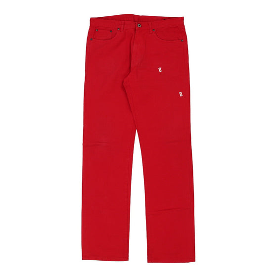 Miu Miu Trousers - 34W UK 14 Red Cotton