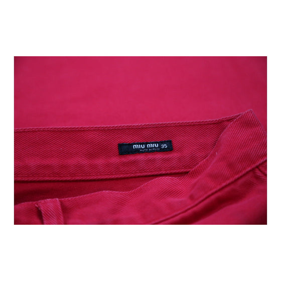 Miu Miu Trousers - 34W UK 14 Red Cotton