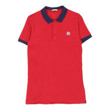  Age 14 Moncler Polo Shirt - Medium Red Cotton