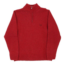  Vintage red Fred Perry 1/4 Zip - mens large