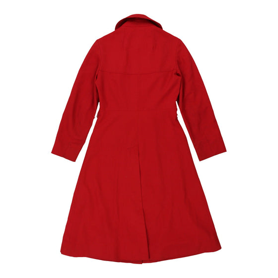 Aquascutum Trench Coat - Small Red Cotton Blend