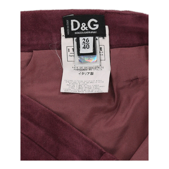 Dolce & Gabbana Skirt - 30W UK 10 Purple Cotton