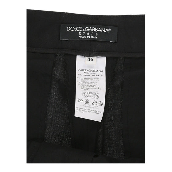 Dolce & Gabbana Trousers - 34W UK 14 Black Polyester