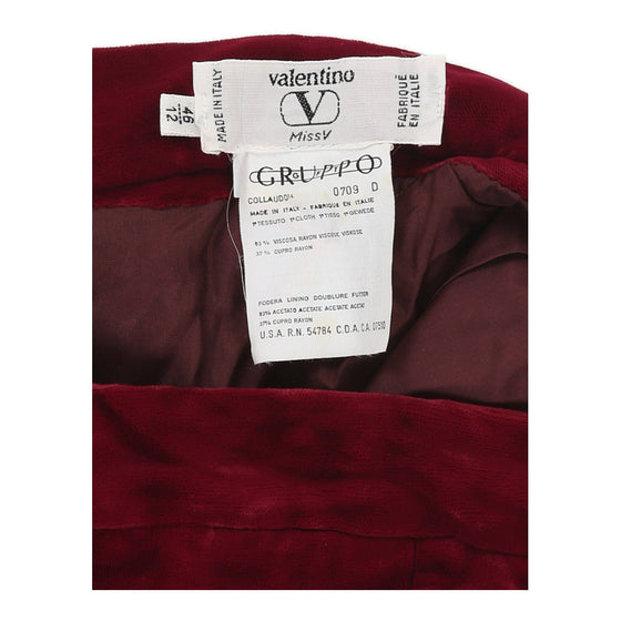 Valentino Skirt - 30W UK 10 Red Viscose