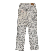  Cavalli Jeans Animal Print Trousers - 29W UK 10 Grey Cotton