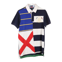  Vintage block colour Tommy Hilfiger Rugby Shirt - mens small