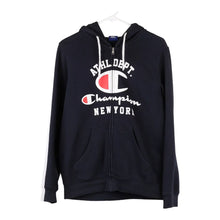  Vintage navy New York Champion Hoodie - mens small