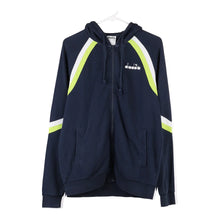  Vintage navy Diadora Hoodie - mens small