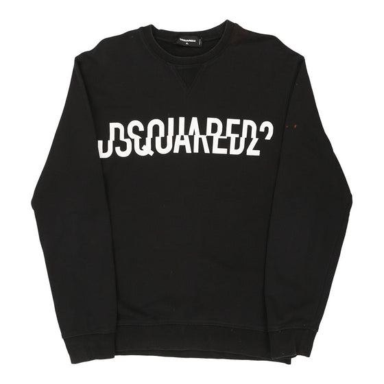 Vintage black Dsquared2 Sweatshirt - mens x-large