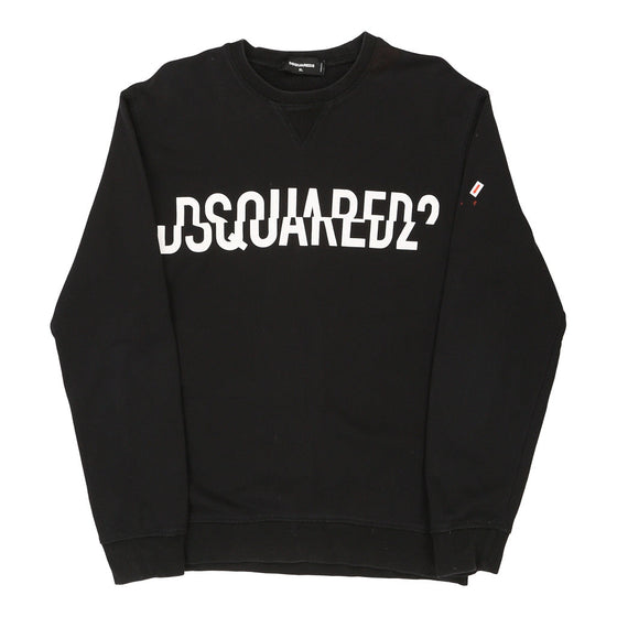 Vintage black Dsquared2 Sweatshirt - mens x-large