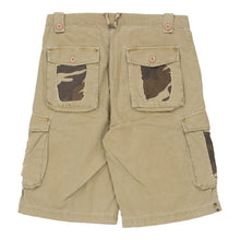  Vintage beige Canvas Shorts Cargo Shorts - mens 34" waist