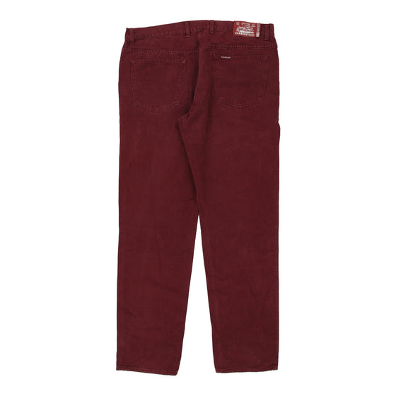 Vintage burgundy Carrera Trousers - mens 38" waist