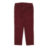 Vintage burgundy Carrera Trousers - mens 38" waist