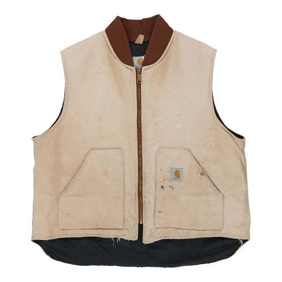 Vintage beige Carhartt Gilet - mens xx-large