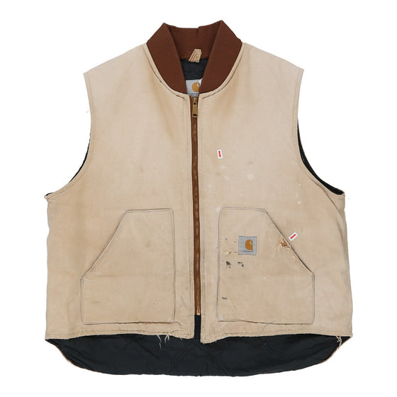 Vintage beige Carhartt Gilet - mens xx-large