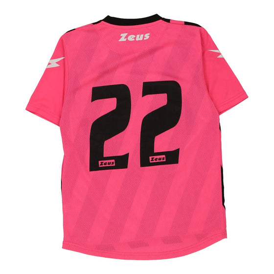 Pre-Loved pink M.B.Garage Zeus Football Shirt - mens medium