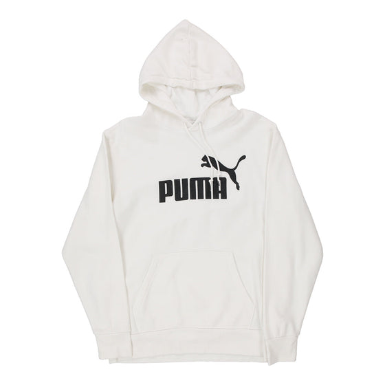 Vintage white Puma Hoodie - mens medium