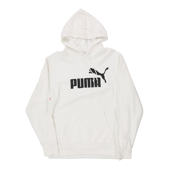 Vintage white Puma Hoodie - mens medium