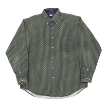  Vintage green Tommy Hilfiger Patterned Shirt - mens medium