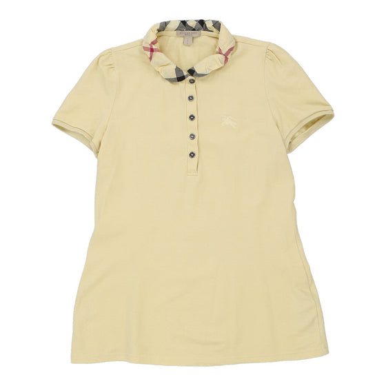 Burberry Brit Polo Shirt - Small Yellow Cotton