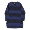 Burberry Brit Jumper Dress - Small Blue Wool Blend