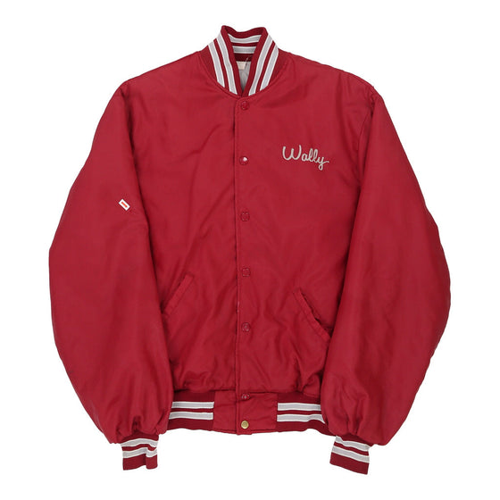 Vintage red Wally Unbranded Baseball Jacket - mens x-large