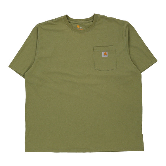 Vintage khaki Carhartt T-Shirt - mens xx-large