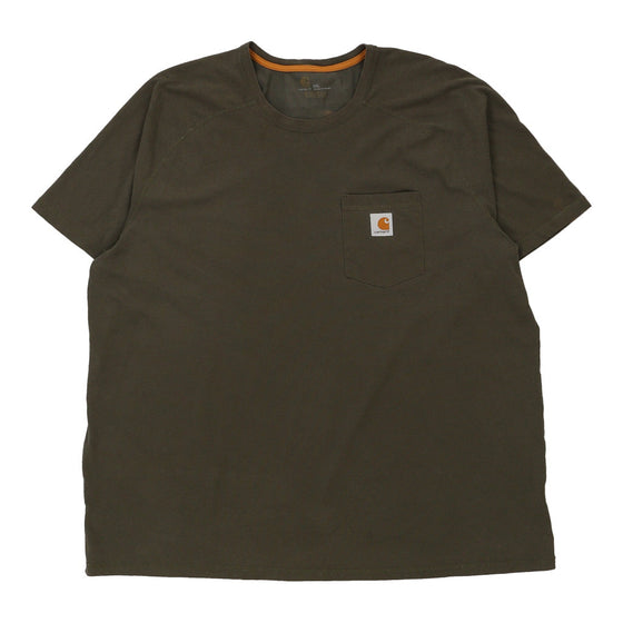 Vintage khaki Carhartt T-Shirt - mens xx-large