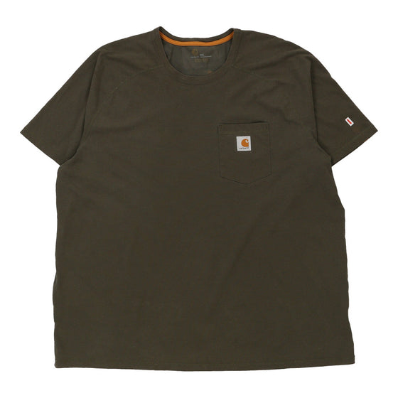 Vintage khaki Carhartt T-Shirt - mens xx-large