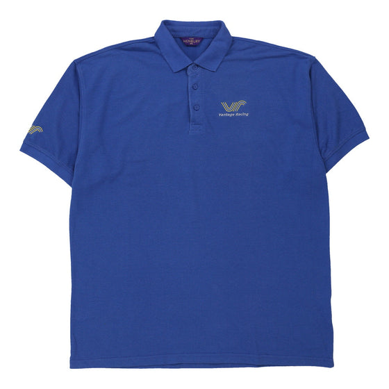 Vintage blue Vantage Racing Henbury Polo Shirt - mens xxx-large