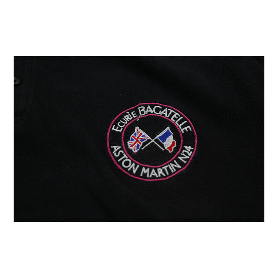 Vintage black Aston Martin N24, Ecurie Bagatelle Hanes Polo Shirt - mens xx-large