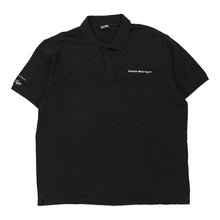  Vintage black Stratton Motor Sport Fruit Of The Loom Polo Shirt - mens xx-large