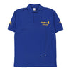 Vintage blue Le Sac Jaguar Jerzees Polo Shirt - mens medium