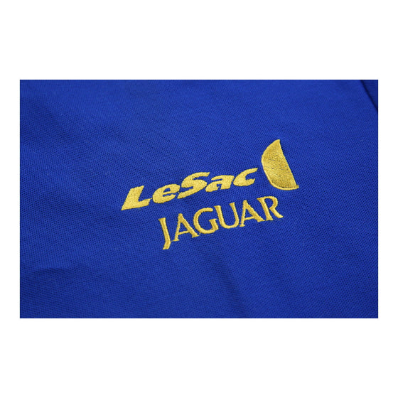 Vintage blue Le Sac Jaguar Jerzees Polo Shirt - mens medium