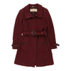 Vintage burgundy Burberry Trench Coat - womens medium