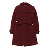 Vintage burgundy Burberry Trench Coat - womens medium