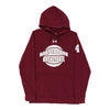 Harper Park Basketball Under Armour Hoodie - Small Burgundy Cotton Blend - Thrifted.com