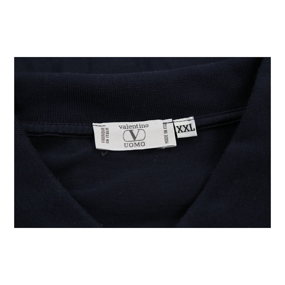 Vintage navy Valentino Polo Shirt - mens xx-large